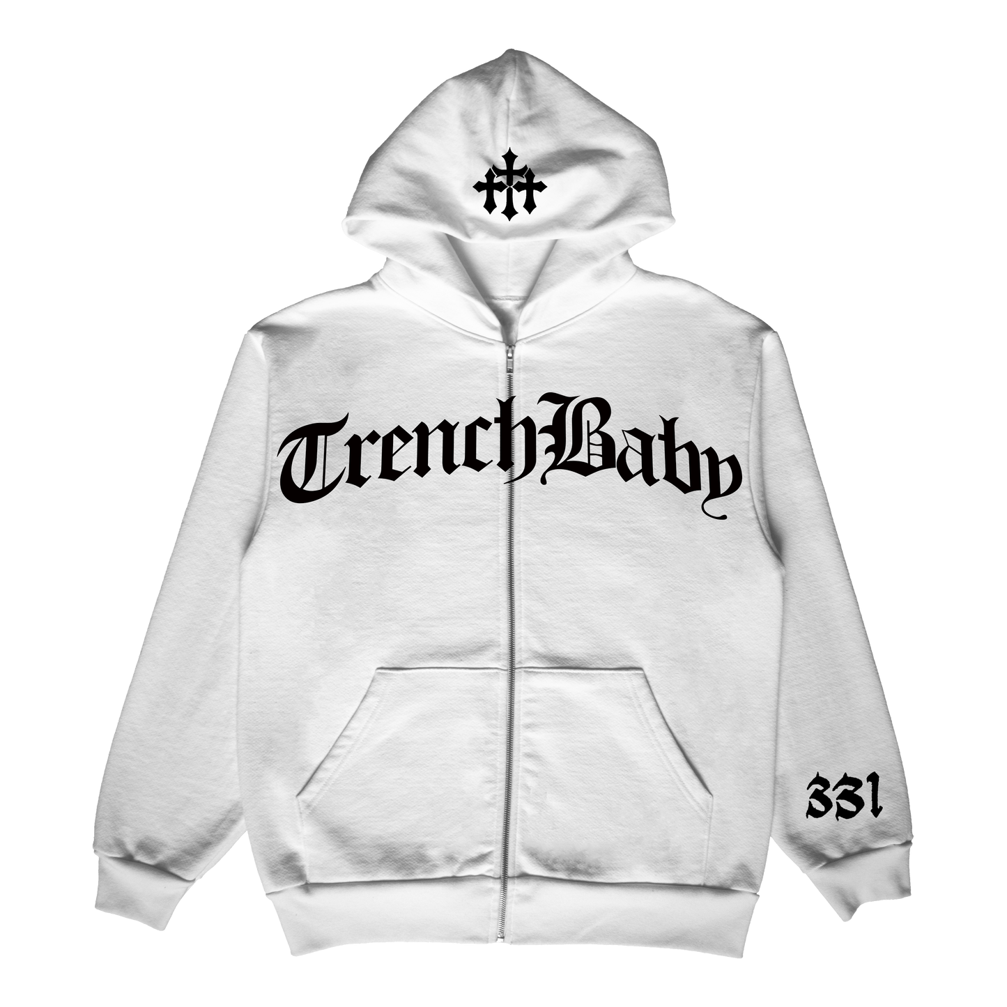 White Zip Up